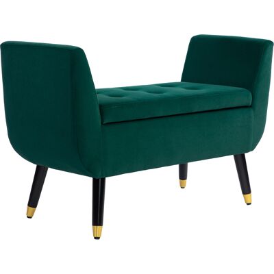 Amxcnoy Banquette De Luxe Banquette Capitonnée Avec Rangement Accoudoirs Coffre Banquette Polyester Semblable Au Velours Bois Caoutchouté Vert 107 X 42 X 65 Cm - Publicité Amxcnoy Banquette De Luxe Banquette Capitonnée Avec Rangement Accoudoirs Coffre Banquette Polyester Semblable Au Velours Bois Caoutchouté Vert 107 X 42 X 65 Cm - Publicité