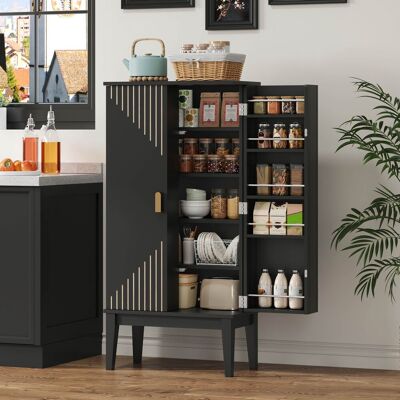 ALLAUVE Armoire De Cuisine Vintage 120x59x30 Cm, Buffet Spacieux À 2 Portes Avec Étagère Intérieure, Meuble De Rangement Pratique Pour Salle À Manger, Salon Et Entrée - Publicité ALLAUVE Armoire De Cuisine Vintage 120x59x30 Cm, Buffet Spacieux À 2 Portes Avec Étagère Intérieure, Meuble De Rangement Pratique Pour Salle À Manger, Salon Et Entrée - Publicité