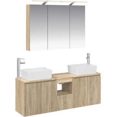 Ensemble D'Armoire De Salle De Bain 4 Pcs Chêne Sonoma Vidaxl - Publicité Ensemble D'Armoire De Salle De Bain 4 Pcs Chêne Sonoma Vidaxl - Publicité