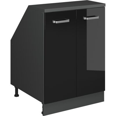 Meuble De Rangement Sous Pente Rion, Noir Haute Brillance, 60x81.6cm 2 Portes, 60 Cm De Profondeur, Vicco - Publicité Meuble De Rangement Sous Pente Rion, Noir Haute Brillance, 60x81.6cm 2 Portes, 60 Cm De Profondeur, Vicco - Publicité