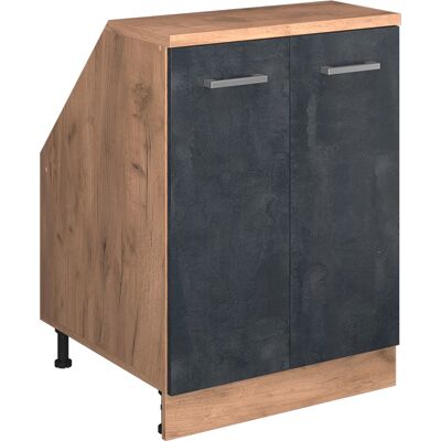 Meuble De Rangement Sous Pente Rion, Béton Noir, 60x81.6cm 2 Portes, 60 Cm De Profondeur, Vicco - Publicité Meuble De Rangement Sous Pente Rion, Béton Noir, 60x81.6cm 2 Portes, 60 Cm De Profondeur, Vicco - Publicité