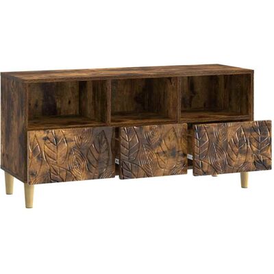 Vidaxl Tv Cabinet 102 X 34.5 X 50 Cm Smoked Oak Engineered Wood - Publicité Vidaxl Tv Cabinet 102 X 34.5 X 50 Cm Smoked Oak Engineered Wood - Publicité