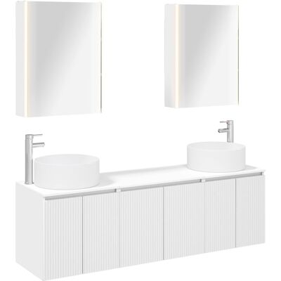 Ensemble D'Armoire De Salle De Bain 5 Pcs Blanc Vidaxl - Publicité Ensemble D'Armoire De Salle De Bain 5 Pcs Blanc Vidaxl - Publicité