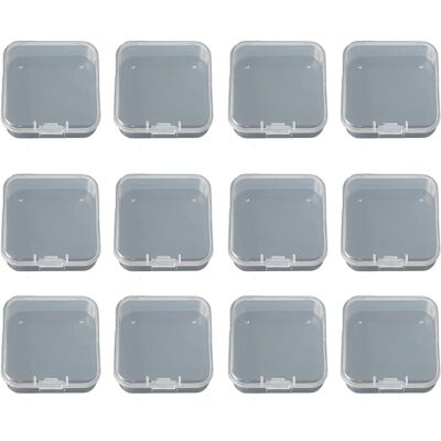 JARDIBRIC 12 Pcs De Boîtes De Rangement Carrées En Plastique Transparent Avec Couvercles, Pour Les Perles, Les Bouchons D'Oreille Et D'Autres Petits Objets (5.5 X 5.5 Cm). Publicité JARDIBRIC 12 Pcs De Boîtes De Rangement Carrées En Plastique Transparent Avec Couvercles, Pour Les Perles, Les Bouchons D'Oreille Et D'Autres Petits Objets (5.5 X 5.5 Cm). Publicité
