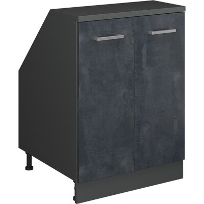Meuble De Rangement Sous Pente Rion, Béton Noir, 60x81.6cm 2 Portes, 60 Cm De Profondeur, Vicco - Publicité Meuble De Rangement Sous Pente Rion, Béton Noir, 60x81.6cm 2 Portes, 60 Cm De Profondeur, Vicco - Publicité
