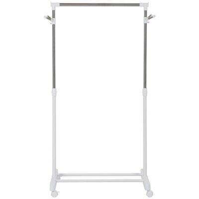 OEM Portant À Vêtements Roulant, Réglable En Hauteur, Avec Étagère Inférieure, 4 Roues, Blanc Conçu Pour Offrir Un Maximum De Confort - Publicité OEM Portant À Vêtements Roulant, Réglable En Hauteur, Avec Étagère Inférieure, 4 Roues, Blanc Conçu Pour Offrir Un Maximum De Confort - Publicité