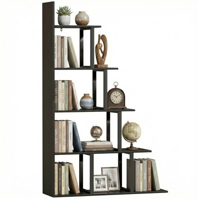 OEM Étagère Bibliothèque Séparateur De Pièce Style Industriel Escalier 5 Étagères 102 X 30 X 160 Cm Noir - Publicité OEM Étagère Bibliothèque Séparateur De Pièce Style Industriel Escalier 5 Étagères 102 X 30 X 160 Cm Noir - Publicité