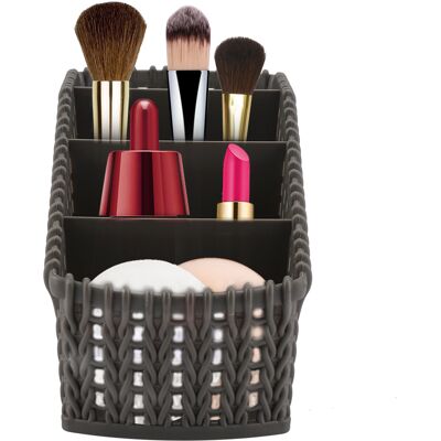 MCKENSA Boîte De Rangement De Bureau En Rotin À Compartiments Multiples, Porte-cosmétiques, Organisateur De Bureau (gris Foncé) - Publicité MCKENSA Boîte De Rangement De Bureau En Rotin À Compartiments Multiples, Porte-cosmétiques, Organisateur De Bureau (gris Foncé) - Publicité