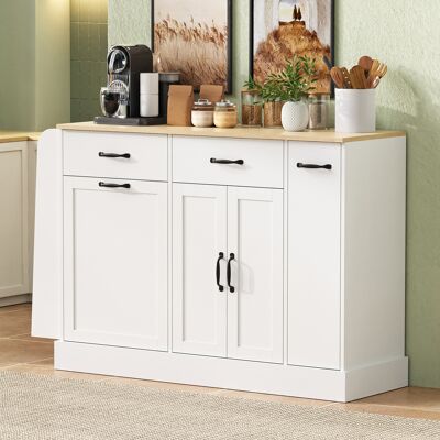 ARRIGONI Commode Moderne Avec Tiroirs Et Poubelle Blanche - Publicité ARRIGONI Commode Moderne Avec Tiroirs Et Poubelle Blanche - Publicité