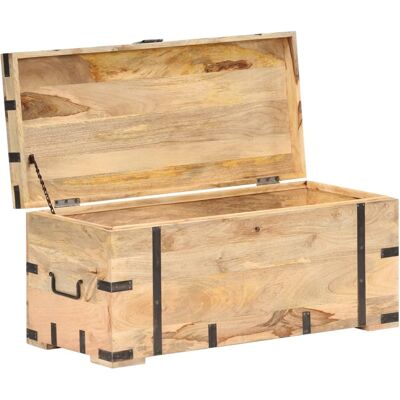 Maison Exclusive - Coffre 90x40x40 Cm Bois Solide De Manguier - Publicité Maison Exclusive - Coffre 90x40x40 Cm Bois Solide De Manguier - Publicité