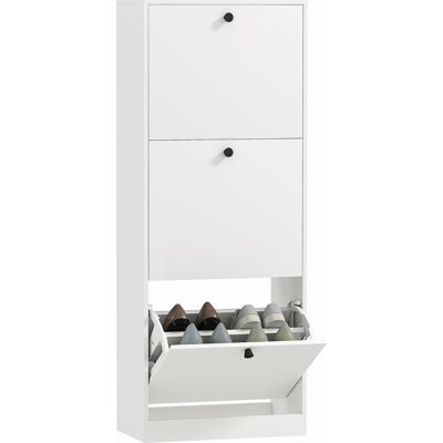 OEM Armoire À Chaussures, 3 Tiroirn, Für Jusqu'à 12 Paires De Chaussures, Panneaux De Particules, Blanc - Publicité OEM Armoire À Chaussures, 3 Tiroirn, Für Jusqu'à 12 Paires De Chaussures, Panneaux De Particules, Blanc - Publicité