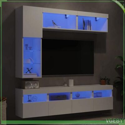 OEM Ensemble De Meubles Tv Muraux 7 Pcs - Faf7291712416927 - Led Rvb - Bois D'Ingénierie Résistant À L'Humidité - Connecteur Usb 5v - Publicité OEM Ensemble De Meubles Tv Muraux 7 Pcs - Faf7291712416927 - Led Rvb - Bois D'Ingénierie Résistant À L'Humidité - Connecteur Usb 5v - Publicité