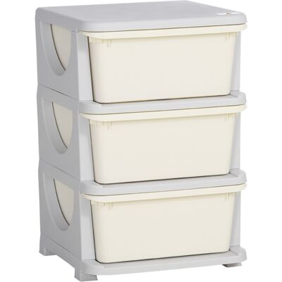 OEM Organisateur Jouets 3 Niveaux Boîtes Plastique 37x37x56,5 Cm Crème - Publicité OEM Organisateur Jouets 3 Niveaux Boîtes Plastique 37x37x56,5 Cm Crème - Publicité