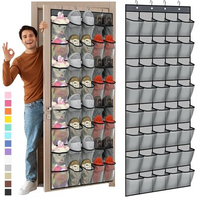 ALVIOR Organisateur De Chaussures Pour Porte - 40 Poches En Maille - 194 X 67 Cm - Pour Chambre À Coucher Salle De Bain Couloir - 1 Pièce - Publicité ALVIOR Organisateur De Chaussures Pour Porte - 40 Poches En Maille - 194 X 67 Cm - Pour Chambre À Coucher Salle De Bain Couloir - 1 Pièce - Publicité