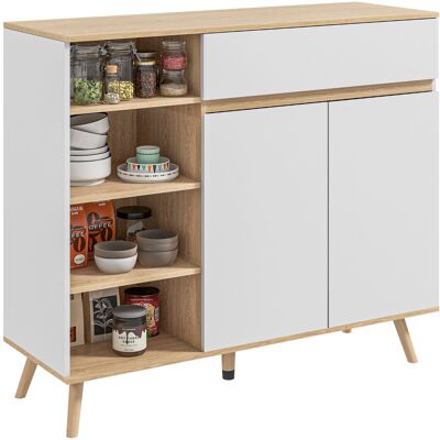 OEM Meuble À Chaussures 4 Abattants 20 Paires Étagère Réglable Style Bohème Pieds En Bois Massif 105 X 24 X 97.5 Cm Naturel - Publicité OEM Meuble À Chaussures 4 Abattants 20 Paires Étagère Réglable Style Bohème Pieds En Bois Massif 105 X 24 X 97.5 Cm Naturel - Publicité