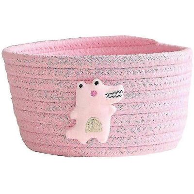 YUDO Panier De Rangement En Fil De Coton De Style Japonais, Boîte De Rangement Pour Jouets Et Objets Divers, Idéale Pour La Chambre, Le Salon Ou Le Bureau.-pink Crocodile - Publicité YUDO Panier De Rangement En Fil De Coton De Style Japonais, Boîte De Rangement Pour Jouets Et Objets Divers, Idéale Pour La Chambre, Le Salon Ou Le Bureau.-pink Crocodile - Publicité