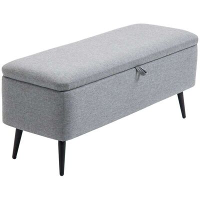 Generic Banc Banquette Coffre De Rangement 2 En 1 En Tissu Avec Pieds En Acier Noir 102 X 40 X 39,5 Cm Gris - Publicité Generic Banc Banquette Coffre De Rangement 2 En 1 En Tissu Avec Pieds En Acier Noir 102 X 40 X 39,5 Cm Gris - Publicité