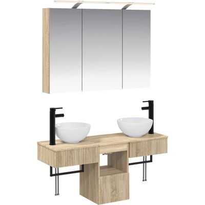 Ensemble D'Armoire De Salle De Bain 4 Pcs Chêne Sonoma Vidaxl - Publicité Ensemble D'Armoire De Salle De Bain 4 Pcs Chêne Sonoma Vidaxl - Publicité