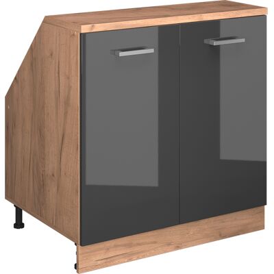 Meuble De Rangement Sous Pente Rion, Anthracite Haute Brillance, 80x81.6cm 2 Portes, 60 Cm De Profondeur, Vicco - Publicité Meuble De Rangement Sous Pente Rion, Anthracite Haute Brillance, 80x81.6cm 2 Portes, 60 Cm De Profondeur, Vicco - Publicité