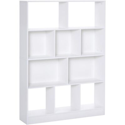 OEM Étagère À 4 Niveaux Et 10 Compartiments, Rangement Multifonctionnel, 100 X 23,8 X 140 Cm, Blanche - Publicité OEM Étagère À 4 Niveaux Et 10 Compartiments, Rangement Multifonctionnel, 100 X 23,8 X 140 Cm, Blanche - Publicité
