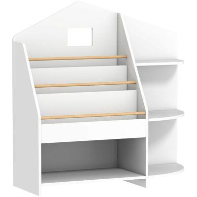 OEM Étagère Pour Enfants À 7 Niveaux Pour Livres Et Jouets, Bords Arrondis, Supporte 40 Kg, Blanche - Publicité OEM Étagère Pour Enfants À 7 Niveaux Pour Livres Et Jouets, Bords Arrondis, Supporte 40 Kg, Blanche - Publicité