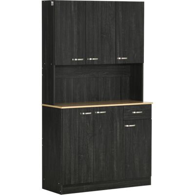 OEM Buffet De Cuisine Armoire De Cuisine Contemporaine Multi-rangements 6 Portes 1 Tiroir + Grand Plateau - Publicité OEM Buffet De Cuisine Armoire De Cuisine Contemporaine Multi-rangements 6 Portes 1 Tiroir + Grand Plateau - Publicité