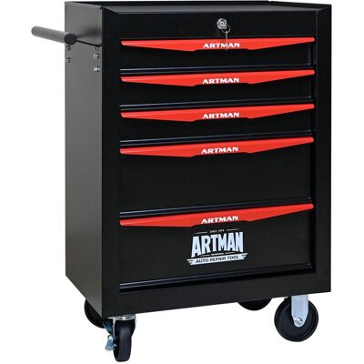 OEM Coffre À Outils Roulant En Métal À 5 Tiroirs, Armoire À Outils Robuste À 5 Compartiments Avec Glissières À Billes, Boîte De Rangement En Acier - Organisateur - Noir Et Rouge - Publicité OEM Coffre À Outils Roulant En Métal À 5 Tiroirs, Armoire À Outils Robuste À 5 Compartiments Avec Glissières À Billes, Boîte De Rangement En Acier - Organisateur - Noir Et Rouge - Publicité