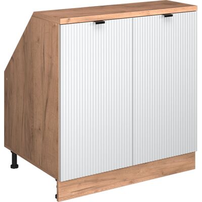 Meuble De Rangement Sous Pente Rion, Blanc Cannelé, 80x81.6cm 2 Portes, 60 Cm De Profondeur, Vicco - Publicité Meuble De Rangement Sous Pente Rion, Blanc Cannelé, 80x81.6cm 2 Portes, 60 Cm De Profondeur, Vicco - Publicité