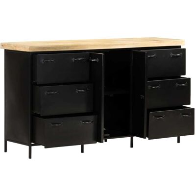 Maison Exclusive - Buffet 140x38x76 Cm Bois De Manguier Brut - Publicité Maison Exclusive - Buffet 140x38x76 Cm Bois De Manguier Brut - Publicité