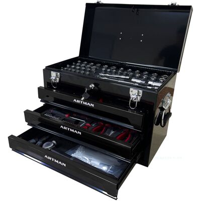 ACKERMAN 20 "tragbare Drei-schicht-tonkasten, Vierstöckige Werkzeuge, Metallriegel, Oberste Laderaum Und Anderes Zubehör. Sie Eignen Sich Für Garagen, Wohnung - Oder Arbeitstisch,-schwarz (black) - Publicité ACKERMAN 20 "tragbare Drei-schicht-tonkasten, Vierstöckige Werkzeuge, Metallriegel, Oberste Laderaum Und Anderes Zubehör. Sie Eignen Sich Für Garagen, Wohnung - Oder Arbeitstisch,-schwarz (black) - Publicité