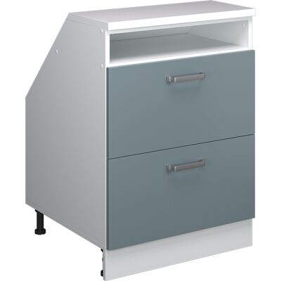 Meuble De Rangement Sous Pente Rion, Bleu-gris, 60x81.6cm 2 Tiroirs, 60 Cm De Profondeur, Vicco - Publicité Meuble De Rangement Sous Pente Rion, Bleu-gris, 60x81.6cm 2 Tiroirs, 60 Cm De Profondeur, Vicco - Publicité