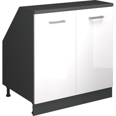 Meuble De Rangement Sous Pente Rion, Blanc Haute Brillance, 80x81.6cm 2 Portes, 60 Cm De Profondeur, Vicco - Publicité Meuble De Rangement Sous Pente Rion, Blanc Haute Brillance, 80x81.6cm 2 Portes, 60 Cm De Profondeur, Vicco - Publicité