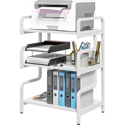 OEM Étagère De Rangement À 3 Niveaux Étagère En Métal Design Industriel Structure En Acier 55 X 40 X 77 Cm Blanc - Publicité OEM Étagère De Rangement À 3 Niveaux Étagère En Métal Design Industriel Structure En Acier 55 X 40 X 77 Cm Blanc - Publicité