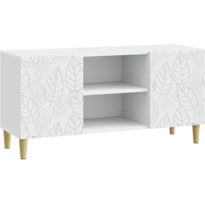 Meuble Tv 102 X 34,5 X 50 Cm Blanc Bois D'Ingénierie Vidaxl - Publicité Meuble Tv 102 X 34,5 X 50 Cm Blanc Bois D'Ingénierie Vidaxl - Publicité