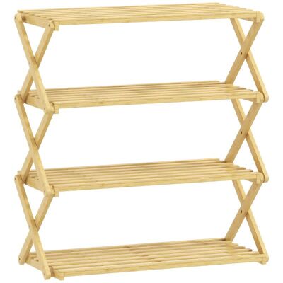 OEM Étagère À Chaussures À 4 Niveaux, Rangement En Bambou, Pour Jusqu'à 12 Paires De Chaussures, Pour Entrée, Couloir, 60 X 29 X 67 Cm, Naturel - Publicité OEM Étagère À Chaussures À 4 Niveaux, Rangement En Bambou, Pour Jusqu'à 12 Paires De Chaussures, Pour Entrée, Couloir, 60 X 29 X 67 Cm, Naturel - Publicité