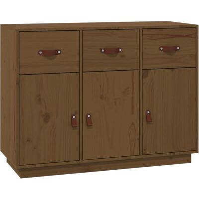 Maison La Vie - Buffet Salon Moderne - Meuble De Rangement - Marron Miel 100x40x75 Cm Bois Massif De Pin Bu4790 - Publicité Maison La Vie - Buffet Salon Moderne - Meuble De Rangement - Marron Miel 100x40x75 Cm Bois Massif De Pin Bu4790 - Publicité
