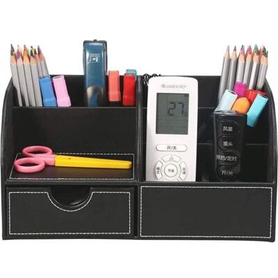Bunthaus 7 Compartiments Pu Cuir Accessoires De Bureau Organiseur De Bureau Collection Boîte De Rangement Papeterie Tidy Desktop Office Papeterie Boîte Noir - Publicité Bunthaus 7 Compartiments Pu Cuir Accessoires De Bureau Organiseur De Bureau Collection Boîte De Rangement Papeterie Tidy Desktop Office Papeterie Boîte Noir - Publicité