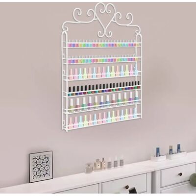 CNCEST Support D'Affichage De Vernis À Ongles Mural À 6 Couches, Support De Stockage De Vernis À Ongles En Métal, Étagère Pratique De Grande Capacité En Fer, 60 5 74cm - Publicité CNCEST Support D'Affichage De Vernis À Ongles Mural À 6 Couches, Support De Stockage De Vernis À Ongles En Métal, Étagère Pratique De Grande Capacité En Fer, 60 5 74cm - Publicité