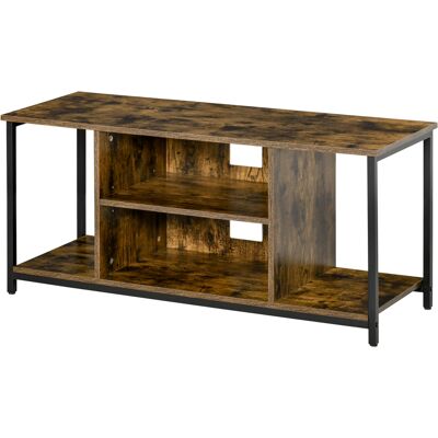 OEM Meuble Tv, Meuble Télé Avec Compartiments Ouverts, Étagère Réglable, 110x40x50cm, Brun Rustique - Publicité OEM Meuble Tv, Meuble Télé Avec Compartiments Ouverts, Étagère Réglable, 110x40x50cm, Brun Rustique - Publicité