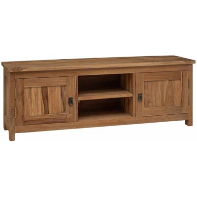 Meuble Tv 110 X 30 X 40 Cm Naturel Bois De Teck Massif Vidaxl - Publicité Meuble Tv 110 X 30 X 40 Cm Naturel Bois De Teck Massif Vidaxl - Publicité
