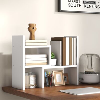 OEM Homcom Étagère De Bureau Modulable - Organisateur Multifonctionnel, Lot De 2 Pièces, Mdf, Blanc - Publicité OEM Homcom Étagère De Bureau Modulable - Organisateur Multifonctionnel, Lot De 2 Pièces, Mdf, Blanc - Publicité