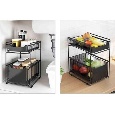 GRASSLIN Organisateur Cuisine 2 Tiroirs Coulissants,2 Paniers Coulissants, Empilable, Pour Rangement Dans Placard, Sous Lavabo, Avec Tiroirs, Cuisine, Salle De Bain, Garde-manger (noir-2pc) Noir-2pc -'Noir-2pc - Publicité GRASSLIN Organisateur Cuisine 2 Tiroirs Coulissants,2 Paniers Coulissants, Empilable, Pour Rangement Dans Placard, Sous Lavabo, Avec Tiroirs, Cuisine, Salle De Bain, Garde-manger (noir-2pc) Noir-2pc -'Noir-2pc - Publicité