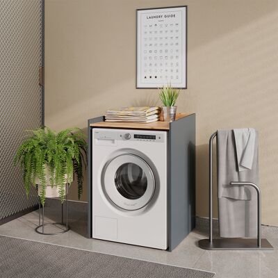 Armoire Machine À Laver Viktor, Anthracite/chêne De Force Doré, 67.8x94.6cm Avec Bord, Vicco - Publicité Armoire Machine À Laver Viktor, Anthracite/chêne De Force Doré, 67.8x94.6cm Avec Bord, Vicco - Publicité