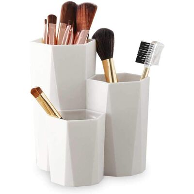 OEM Porte-stylo Hexagonal, Adapté Aux Bureaux, Design Simple, Boîte De Rangement Multifonctionnelle Pour Fournitures De Bureau Avec 3 Compartiments (blanc). Publicité OEM Porte-stylo Hexagonal, Adapté Aux Bureaux, Design Simple, Boîte De Rangement Multifonctionnelle Pour Fournitures De Bureau Avec 3 Compartiments (blanc). Publicité