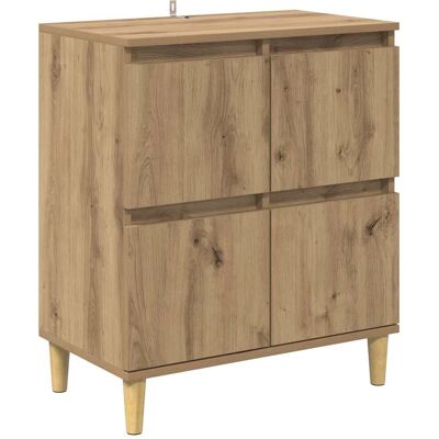 Maison La Vie - Buffet Salon Moderne - Meuble De Rangement - Chêne Artisanal 60 X 35 X 70 Cm Bois D'Ingénierie Bu3258 - Publicité Maison La Vie - Buffet Salon Moderne - Meuble De Rangement - Chêne Artisanal 60 X 35 X 70 Cm Bois D'Ingénierie Bu3258 - Publicité