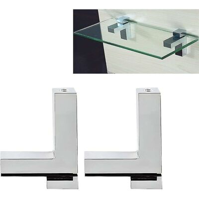 MEMKEY Adjustable Wood/glass Shelf Bracket, Zinc Alloy Polished Chrome Shelf Support Clip Angle, For 3-36mm Thick Shelves, Wall Mounted Glass Support Clip Wo - Publicité MEMKEY Adjustable Wood/glass Shelf Bracket, Zinc Alloy Polished Chrome Shelf Support Clip Angle, For 3-36mm Thick Shelves, Wall Mounted Glass Support Clip Wo - Publicité