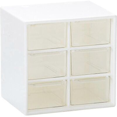 FATRD Boîte À Tiroirs En Plastique, Boîte De Bureau, Étui De Rangement Pour Fournitures De Bureau, Boîte À Compartiments Multiples (blanche)-12x12cm-white - Publicité FATRD Boîte À Tiroirs En Plastique, Boîte De Bureau, Étui De Rangement Pour Fournitures De Bureau, Boîte À Compartiments Multiples (blanche)-12x12cm-white - Publicité