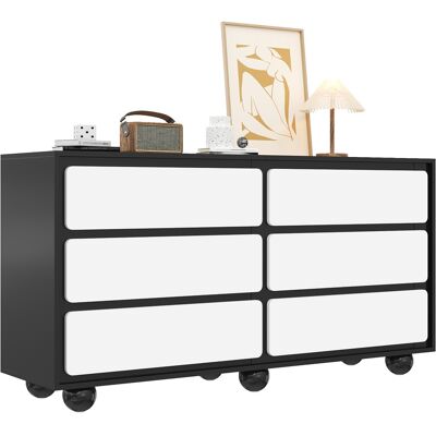 ACKERMAN Buffet, Élégante Commode À Six Tiroirs – Coiffeuse Au Design Moderne Et À La Fonctionnalité Pratique. 140 × 38 × 74,5 Cm - Publicité ACKERMAN Buffet, Élégante Commode À Six Tiroirs – Coiffeuse Au Design Moderne Et À La Fonctionnalité Pratique. 140 × 38 × 74,5 Cm - Publicité