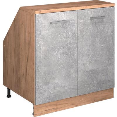Meuble De Rangement Sous Pente Rion, Béton, 80x81.6cm 2 Portes, 60 Cm De Profondeur, Vicco - Publicité Meuble De Rangement Sous Pente Rion, Béton, 80x81.6cm 2 Portes, 60 Cm De Profondeur, Vicco - Publicité