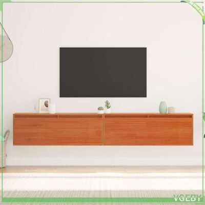 OEM Armoire Murale - 2 Pcs - Bois Massif En Pin - Marron Cire - Grand Espace De Stockage - Publicité OEM Armoire Murale - 2 Pcs - Bois Massif En Pin - Marron Cire - Grand Espace De Stockage - Publicité
